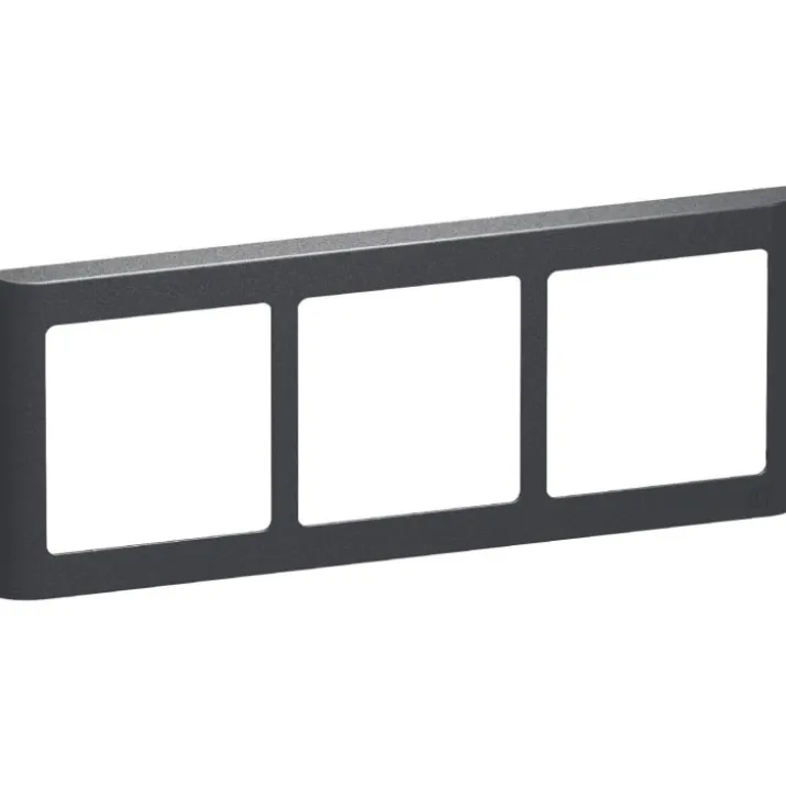 LK Fuga Soft 63 ramme, 3x1 modul, vandret, koksgrå