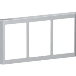 LK Fuga Soft 63 ramme, 3x1,5 modul, vandret, metallic