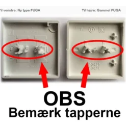 LK Fuga tangentsæt for kroneafbryder, lysegrå