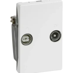 LK Fuga TD263D antenneudtag, TV og Radio sløjfedåse, 1,5 modul, hvid