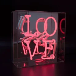 Locomocean Love neonskilt, lyserød