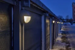 Louis Poulsen skotlampe, 4000K, halvskærmet, klar grå