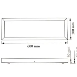 Malmbergs Sirius LED panel til påbygning, 60x20 cm