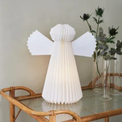 Markslöjd papirengel med lys, H40 cm