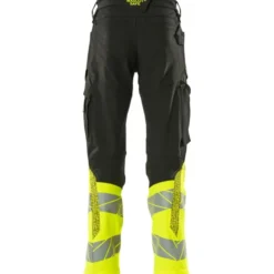 Mascot Accelerate Safe arbejdsbukser med full stretch, sort/hi-vis gul, str. 76C46