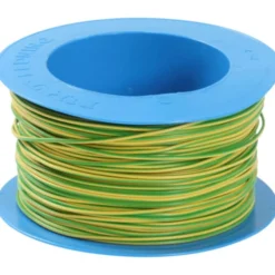 100 meter Nexans PVT installationskabel 1G1,5 mm², 90°C, gul/grøn