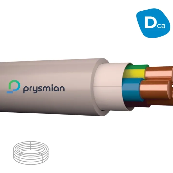 100 meter Prysmian Afumex installationskabel, 3G1,5 mm², 100 meter