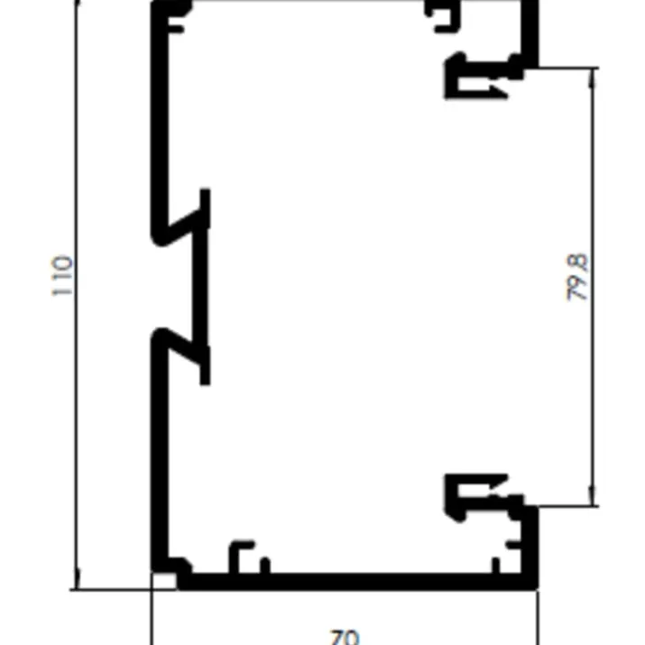 2 meter Rehau Signa kanalbund, Base 70/110 mm, perlehvid