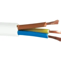 50 meter Rund plastledning PKAJ, 3G1,5 mm², hvid