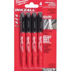 Milwaukee Inkzall tuscher, ultratynd, sort, 4 stk