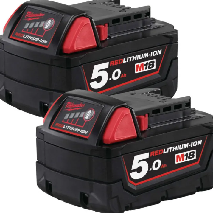 Milwaukee M18 B52 batterier, 2 x 18V/5,0 Ah