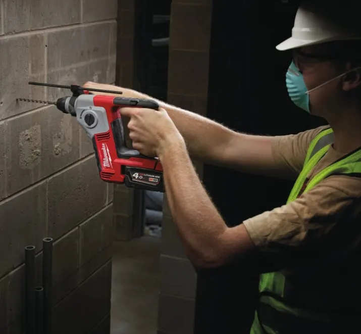 Milwaukee M18 BH-0 kompakt SDS+ borehammer, u. batteri