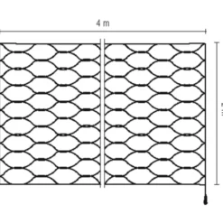 MK Mesh Lite LED lyskæde, 200 varmhvid, 36V