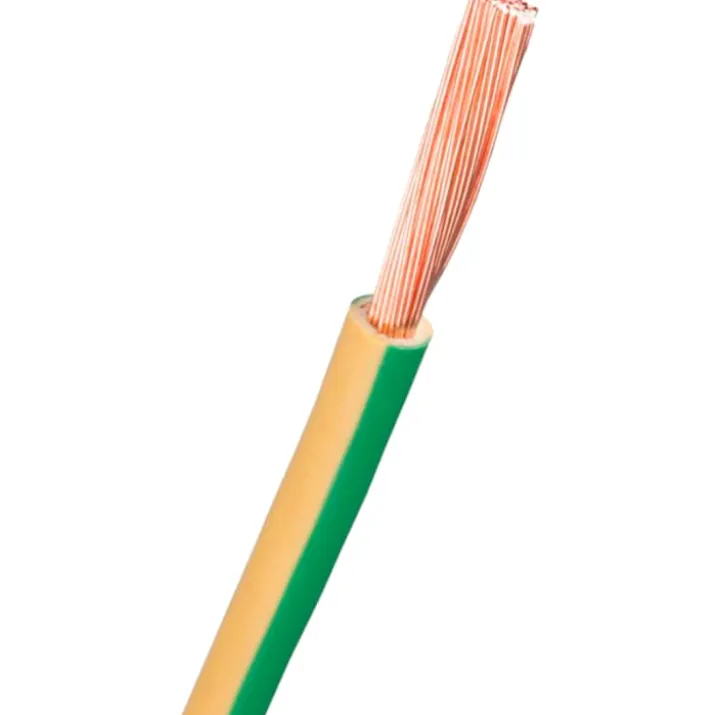 Nexans PVT monteringsledning, 1G6 mm², metervare, gul/grøn