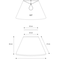 Nielsen Light Emma Casa lampeskærm, hvid, H16 cm