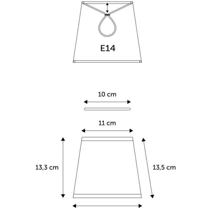 Nielsen Light Emma Domus lampeskærm, blå, H13,5 cm