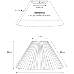 Nielsen Light Emma Hacienda Plisse lampeskærm, blå, H22 cm