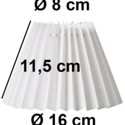 Nielsen Light Emma Hacienda Plisse lampeskærm, hvid, H11,5 cm