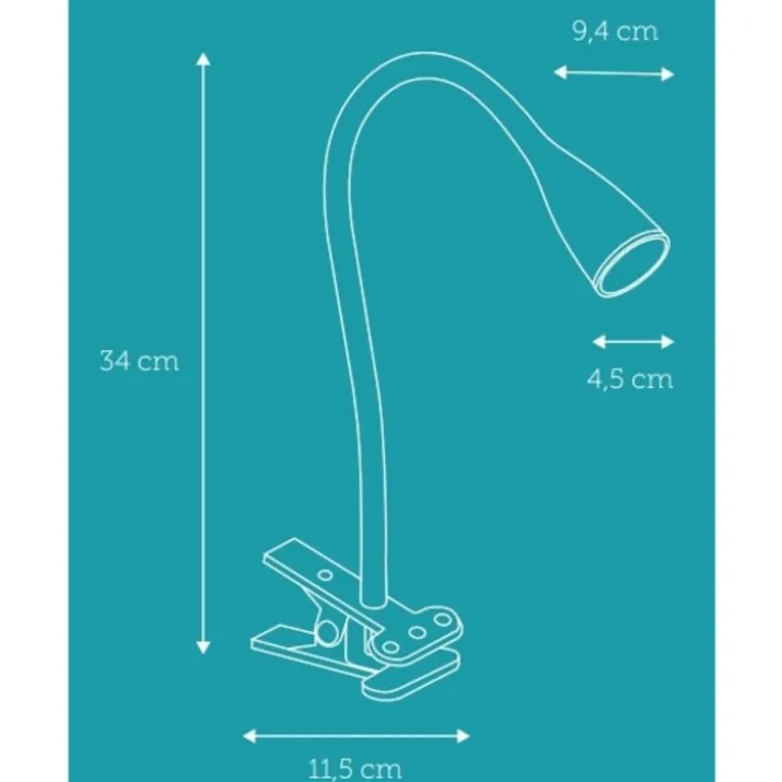 Nielsen Light Eye klemmelampe, hvid
