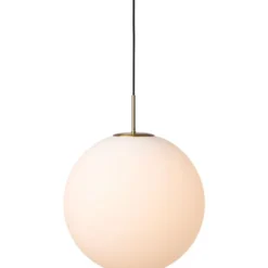 Nielsen Light Nora cafependel, opal/messing, Ø40 cm