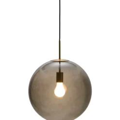 Nielsen Light Nora cafependel, røgfarvet/messing, Ø40 cm