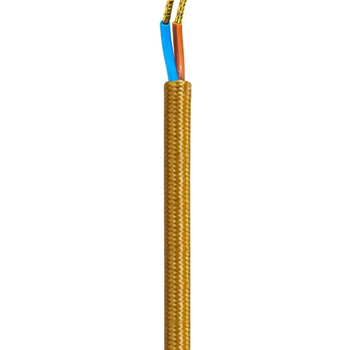 Nielsen Light stofledning, 2x0,75 mm², 4 meter, guld