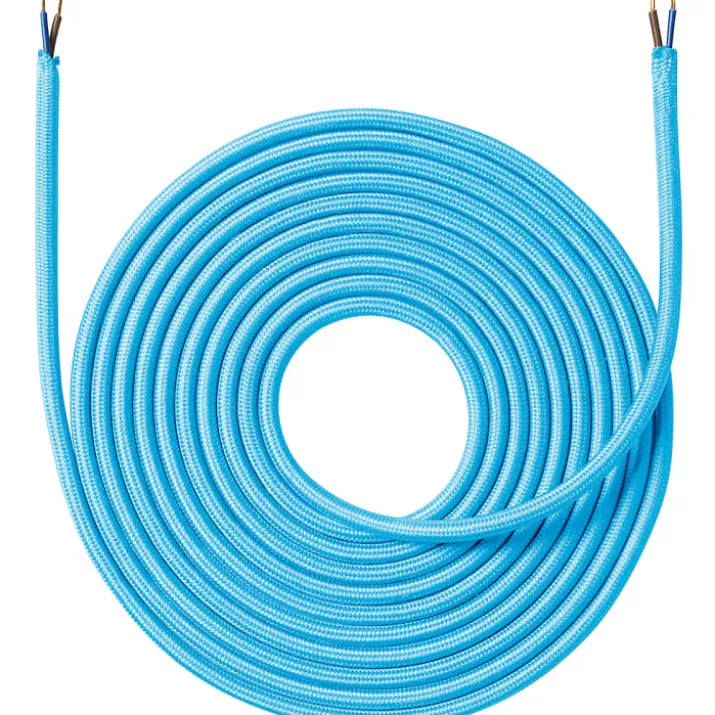 Nielsen Light stofledning, 2x0,75 mm², 4 meter, turkis blå