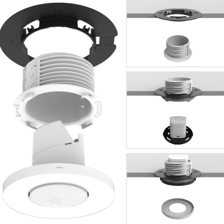 Niko tilstedeværelsessensor, planforsænket, 360°, 37 meter
