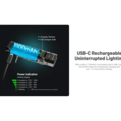 Nitecore EDC09 MCT genopladelig lommelygte