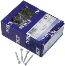 NKT Spun+ skrue, elforzinket, panhoved, 4,0x40 mm, 200 stk