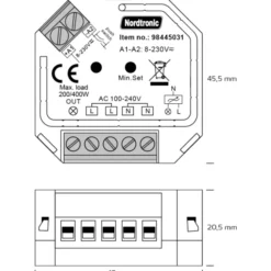 Nordtronic Box Dimmer Triac bagkantsdæmper