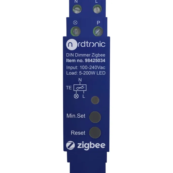 Nordtronic DIN-skinne Zigbee lysdæmper