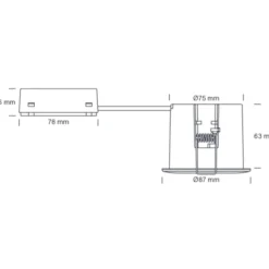 Nordtronic Fast Install ECO indbygningsspot, børstet aluminium, 10-pak