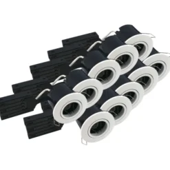 Nordtronic Fast Install ECO indbygningsspot, mat hvid, 10-pak