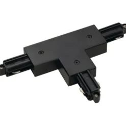 Nordtronic 1F T-samlestykke, venstre jord, sort
