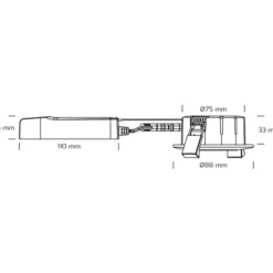 Nordtronic Low Profile ECO indbygningsspot, børstet alu, 2700K
