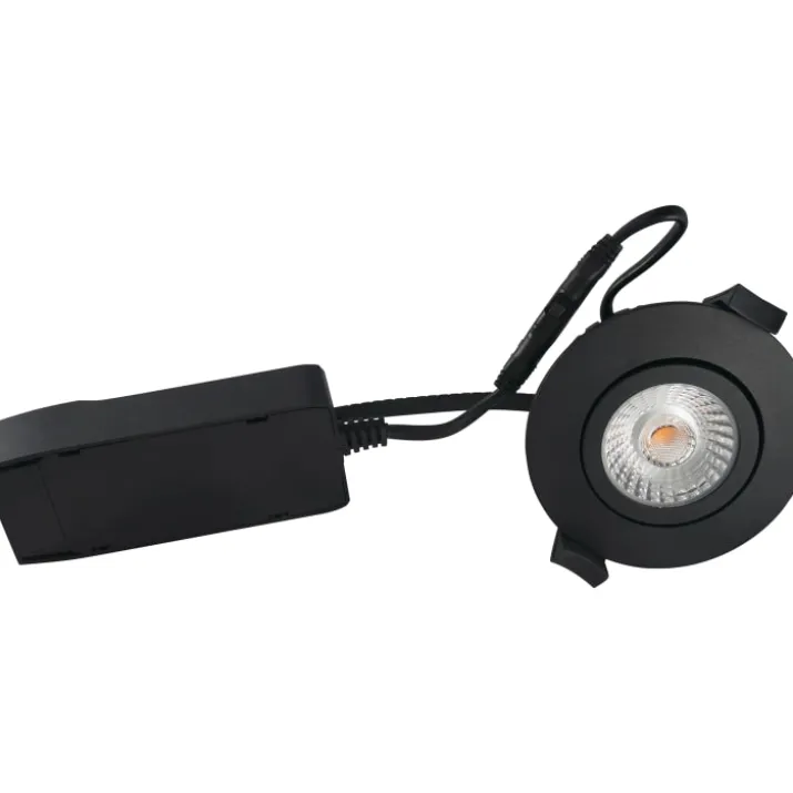 Nordtronic Low Profile ECO indbygningsspot, mat sort, 3000K