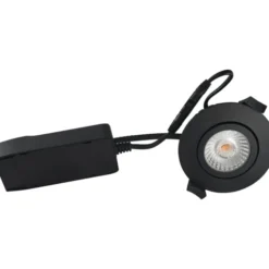 Nordtronic Low Profile ECO indbygningsspot, mat sort, 4000K