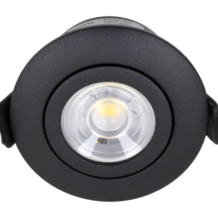 Nordtronic Low Profile Flexible indbygningsspot, driver, Ø5,5 cm, sort, 4000K