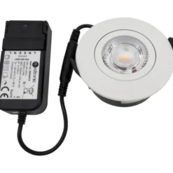 Nordtronic Low Profile Flexible indbygningsspot, driver, Ø7,5 cm, DTW, hvid