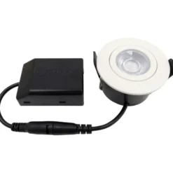 Nordtronic Low Profile Flexible indbygningsspot, Ø5,5 cm, hvid, 2700K