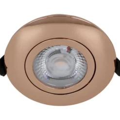 Nordtronic Low Profile Flexible indbygningsspot, Ø8,3 cm, DTW, kobber