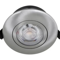 Nordtronic Low Profile Flexible indbygningsspot, Ø8,3 cm, børstet alu, 2700K