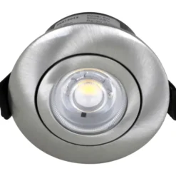 Nordtronic Low Profile Flexible udendørs indbygningsspot, driver, Ø5,5 cm, børstet alu, 4000K