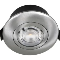 Nordtronic Low Profile Flexible udendørs indbygningsspot, Ø7,5 cm, børstet alu, 4000K