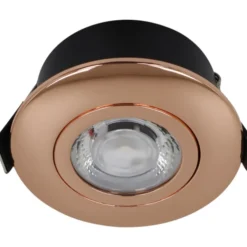 Nordtronic Low Profile Flexible udendørs indbygningsspot, Ø7,5 cm, kobber, 2700K