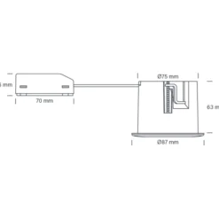 Nordtronic Quick Install indbygningsspot, GU10, rund, mat sort