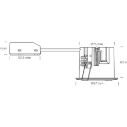 Nordtronic Uni Install indbygningsspot, mat sort