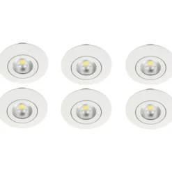 Nordtronic Velia Eco CCT indbygningsspot, 6-pak