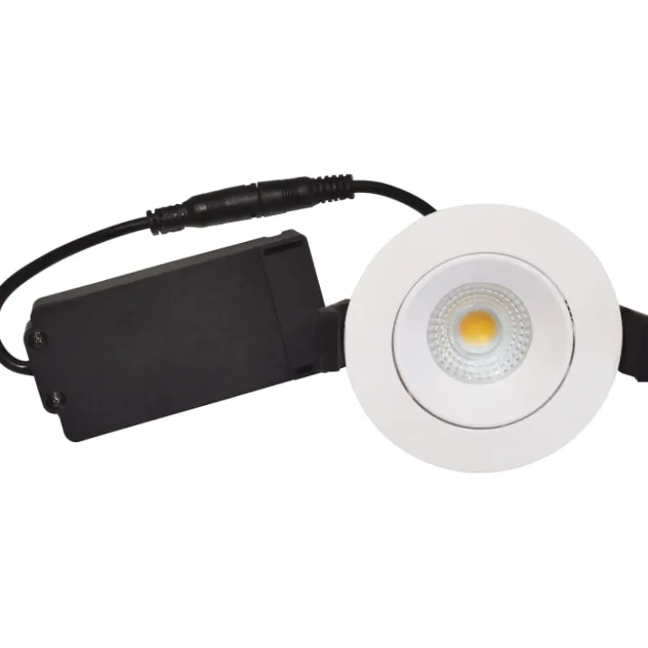 Nordtronic Velia Low Profile indbygningsspot, mat hvid, 2700K